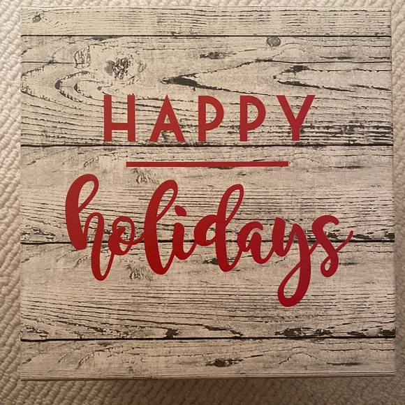 Design Focus I Holiday Gift Box I Happy Holidays Square Empty Gift Box - Picture 5 of 16